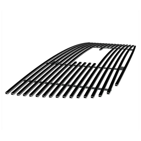 APS Premium Stainless Steel Black 8x6 Horizontal Billet Grille Insert Compatible with GMC Savana 2003-2024 Main Upper N19-J67456G