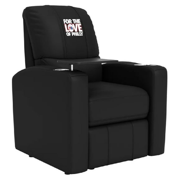 DreamSeat Black Stealth Power Plus Recliner Embroidered Philadelphia 76ers 2024 Playoffs