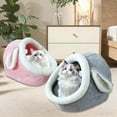 thumbnail image 7 of SLYNSHome Cat Beds for Indoor Cats,Cat Cave for Puppy and Kitten Calming Small Dog Bed with Cover Cave Cozy Warming Pet Sleeping Bag - Pink, 7 of 7