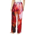 thumbnail image 3 of Xecao Autumn Maple Leaves Women's Straight Lounge Pajama Pants: The Epitome of Relaxed Sleepwear, 3 of 9