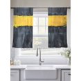 thumbnail image 5 of Black Yellow Sheer Curtains 54 Inches Long 2 Panels Oil Painting Light Filtering Semi Sheer Window Curtains Drapes for Bedroom Living Room 52"x54", 5 of 7