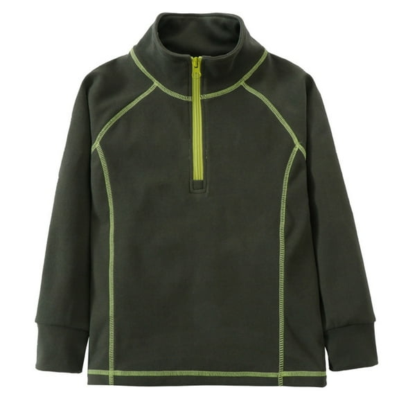 Kiijoy Toddler Boys Winter Sweatshirt Half Zip Pullover Outerwear, Sizes 2-3