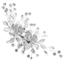 FRCOLOR Wedding Hair Clips Bridesmaid Rhinestones Pins Bridal Accessories Barrettes Bands Silver