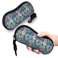 thumbnail image 5 of Zufioo Colorful Flowers Print Sunglasses Case Tactical Zipper Sunglasses Carrying Case for Men Women, 5 of 6