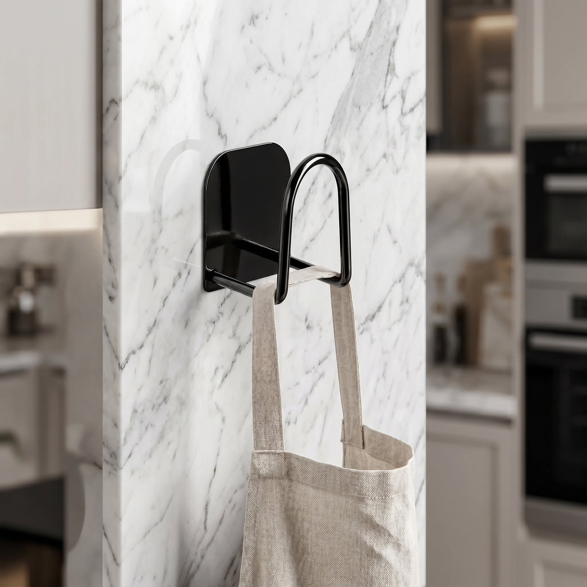 Unique Bargains Utility Hooks 8Pcs Metal Durable Wall Hooks for Kitchen Black2