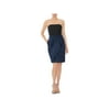 Halston Womens Satin Ruched Cocktail Dress