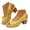 Yellow, variant on Modisza Open Toe Chunky Heels for Women Hollow Out Summer Dressy Flower Sandals Slingback Slip on Beach Heeled Shoes Size 6 Blue