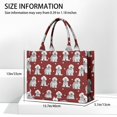 thumbnail image 3 of Large Capacity Tote Bag,Pink Bichon Frise Handbag Fashion Luxury Tote Bag,15.7"x13"x 5.1" Inches,Laptop Compatible, 3 of 6