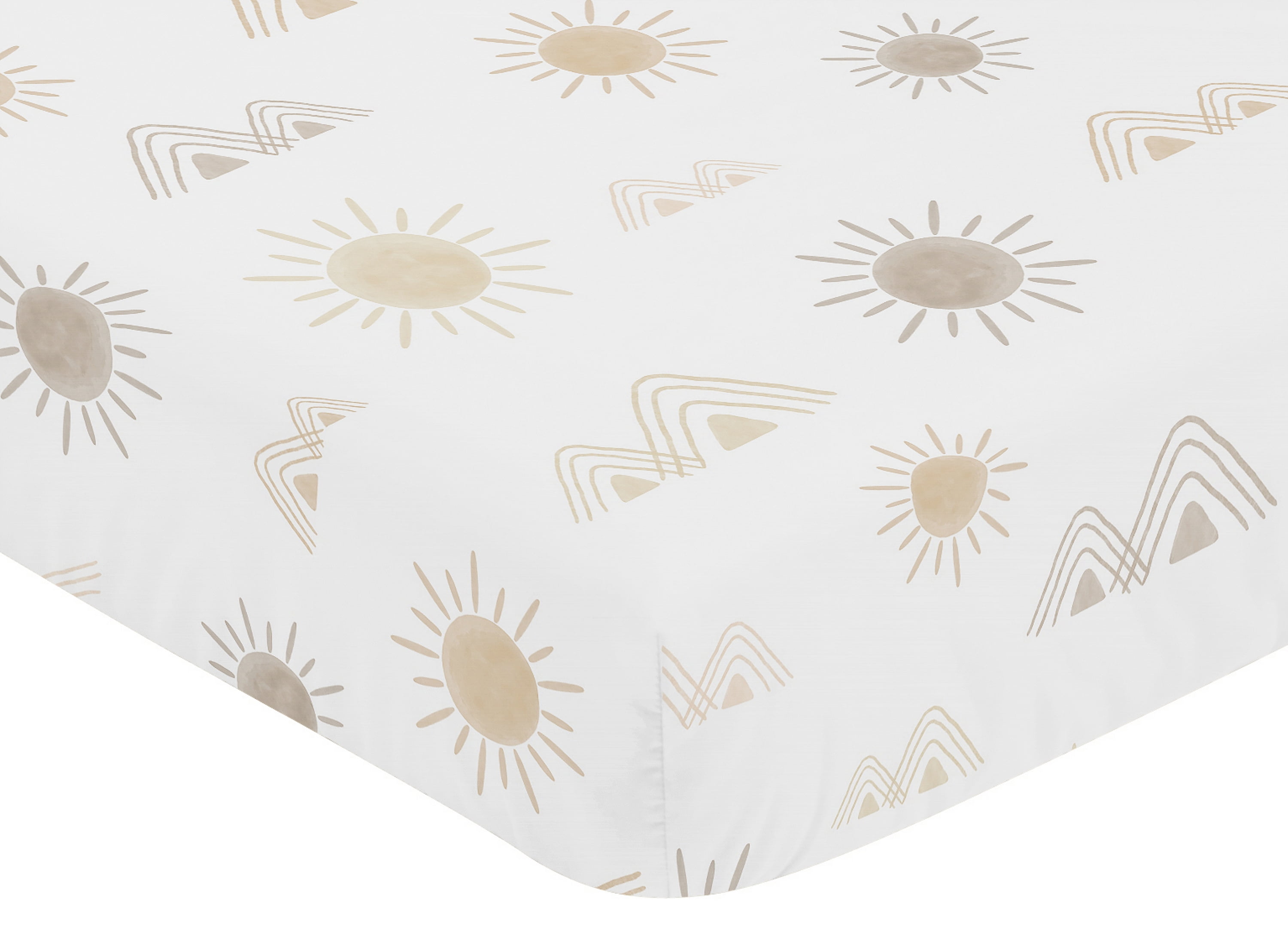 Sweet Jojo Designs Desert Sun Beige and Taupe Fitted Crib Sheet