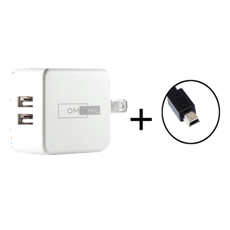 OMNIHIL Replacement 2-Port USB Charger+MICRO-USB for Autel MaxiCheck Pro OBD2 Car Diagnostic