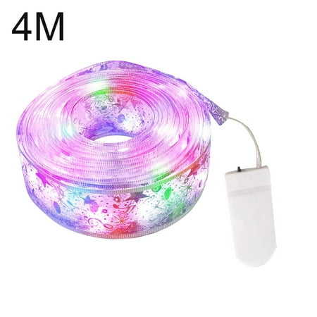 

CEY Christmas Ribbon Fairy Lights Christmas LED Lights Double Ribbon String Lights Christmas Tree Decoration Glowing Ribbon Pendant