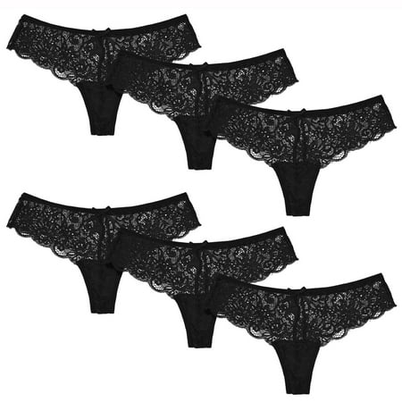 

RPVATI Sexy Low Waist Underwear for Women Lace Panties Women Solid Brief