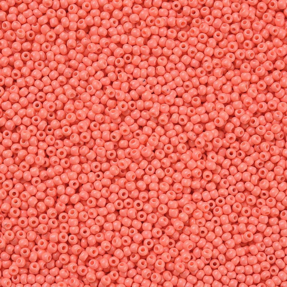 11/0 Grade A Round Glass Seed Beads Baking Paint Light Coral about 48500pcs/pound 2.3x1.5mm Hole: 1mm