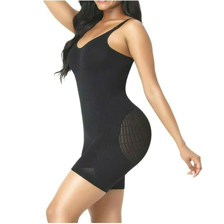 

Mesh Exposed Bottom Women s Full Body Shaper Low Back Hourglass Curve Slimming Shapewear