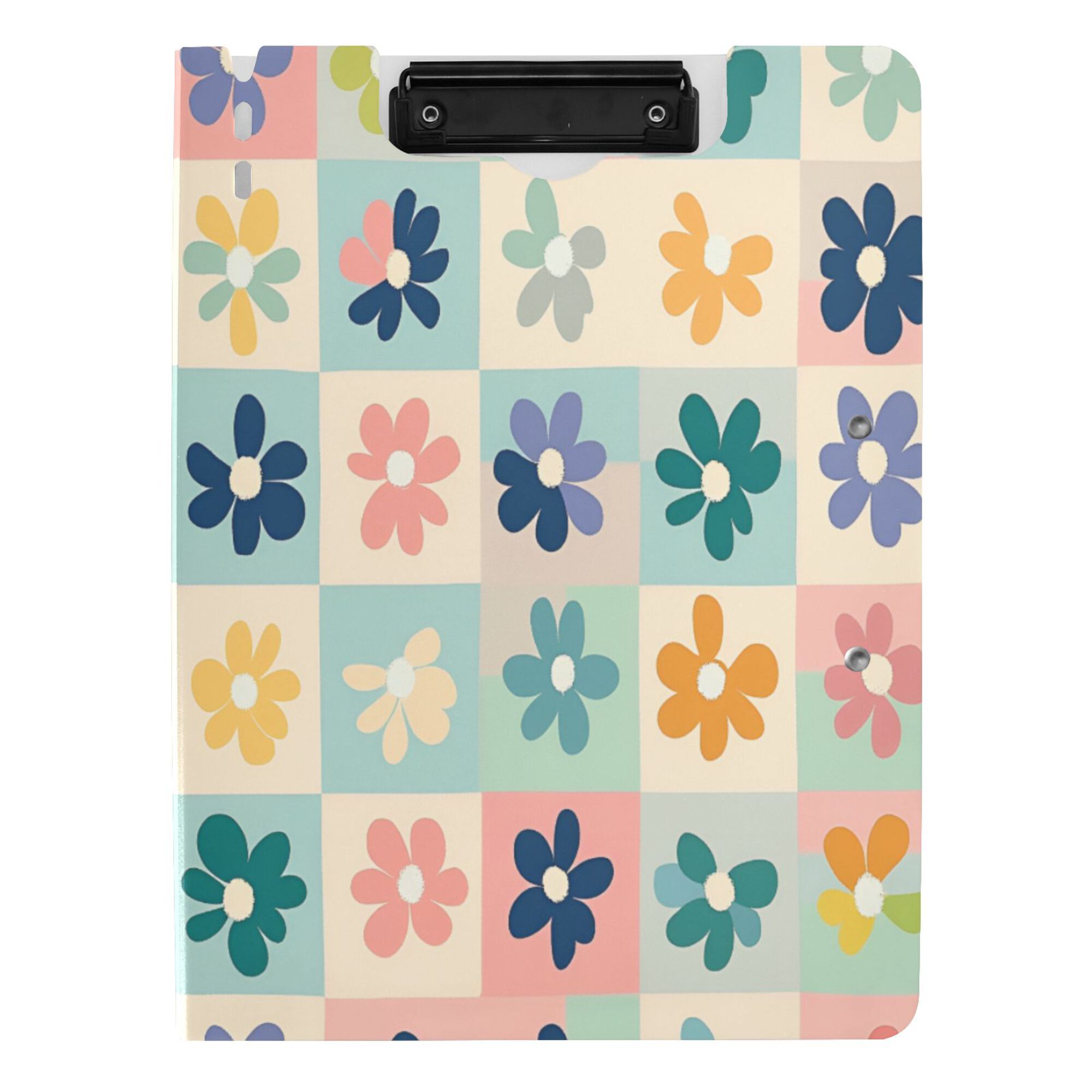 FORMRS A4 Clipboard Folder with Pen Holder Horizontal Foldable School Office Binder, Green Floral