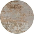 thumbnail image 1 of Ahgly Company Machine Washable Indoor Round Industrial Modern Dark Almond Brown Area Rugs, 5' Round, 1 of 7