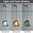thumbnail image 3 of 3P-8.6-inch Gray-Green Modern Bubble Glass Pendant Light, Minimalist Spherical Fixture Suitable for Kitchen Islands, Bedrooms, Living Rooms, and Dining Rooms (Bulb Not Included), 3 of 6