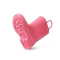 thumbnail image 4 of Kushyshoo Kids Rain Boots for Girls Boys Waterproof Rain Shoes with Easy On Handless Rose Red Solid Boots Size 2, 4 of 8