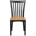 thumbnail image 5 of Bowery Hill Contemporary Restaurant Dining Chair in Black and Natural, 5 of 6