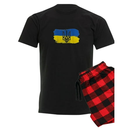 

CafePress - I Stand With Ukraine Flag Emblem Map Patri Pajamas - Men s Dark Pajamas