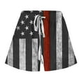thumbnail image 7 of Charmgo Womens Shorts Clearance, Women's Casual Independence Day Printed Loose Stretchy Elastic Drawstring Shorts with Pocket, Biker Shorts, Women Shorts for Women Beige L, 7 of 7
