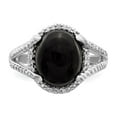 thumbnail image 5 of Sterling Silver Rhodium-plated Onyx and Diamond Ring QR5594, 5 of 5