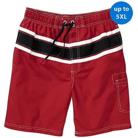Big Men's Pieced Chevron Swim Shorts