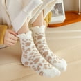 thumbnail image 3 of CUITING Fuzzy Socks for Women Warm Fluffy Socks Winter Slipper Socks Soft Cute Leopard Socks, 3 of 4