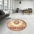 thumbnail image 4 of Ahgly Company Machine Washable Indoor Rectangle Traditional Brown Gold Area Rugs, 7' x 10', 4 of 7