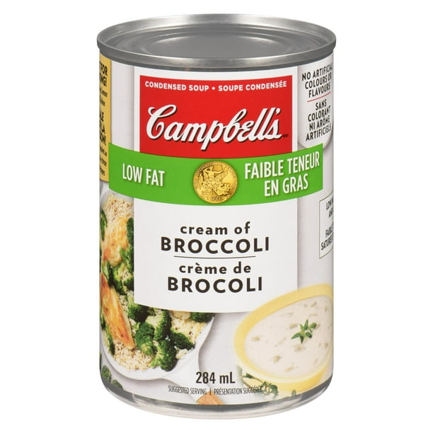 Soupe à crème de poulet au brocoli Divan de Campbell's à faible teneur en gras 284 ml