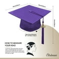 thumbnail image 3 of CLERKMANS Graduation Cap with Tassel Includes 2026 Date Drop - 6” Hang Loop - 100% Polyeste, 2026, Purple, One Size, 3 of 7