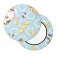 thumbnail image 2 of Daiia Cute Gnome Bee Collects Honey Stool Covers Round,Round Bar Stool Covers Waterproof Bar Chair Covers Washable Stool Cushion Slipcover for 12-14 Inch Chair-13 inch, 2 of 7