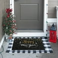 thumbnail image 4 of Happy New Year Door Mat Outdoor for Front Door Decorations,Happy Holidays Black Doormat,Winter Welcome Floor Mat Rug for Porch Entrance Farmhouse Decor,30" x 17", 4 of 6