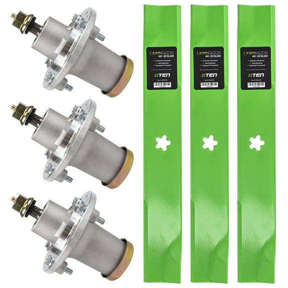 8TEN Spindle High Lift Blade Kit for Husqvarna 52 inch MZ 52 5225 MK1002293