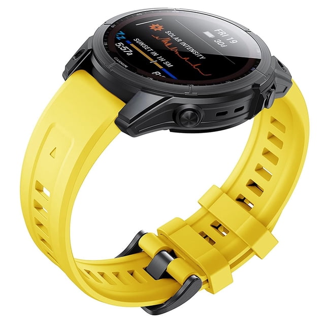 22mm Quick Release Silicone Watch Strap with Metal Buckle Official Style Easy Swap