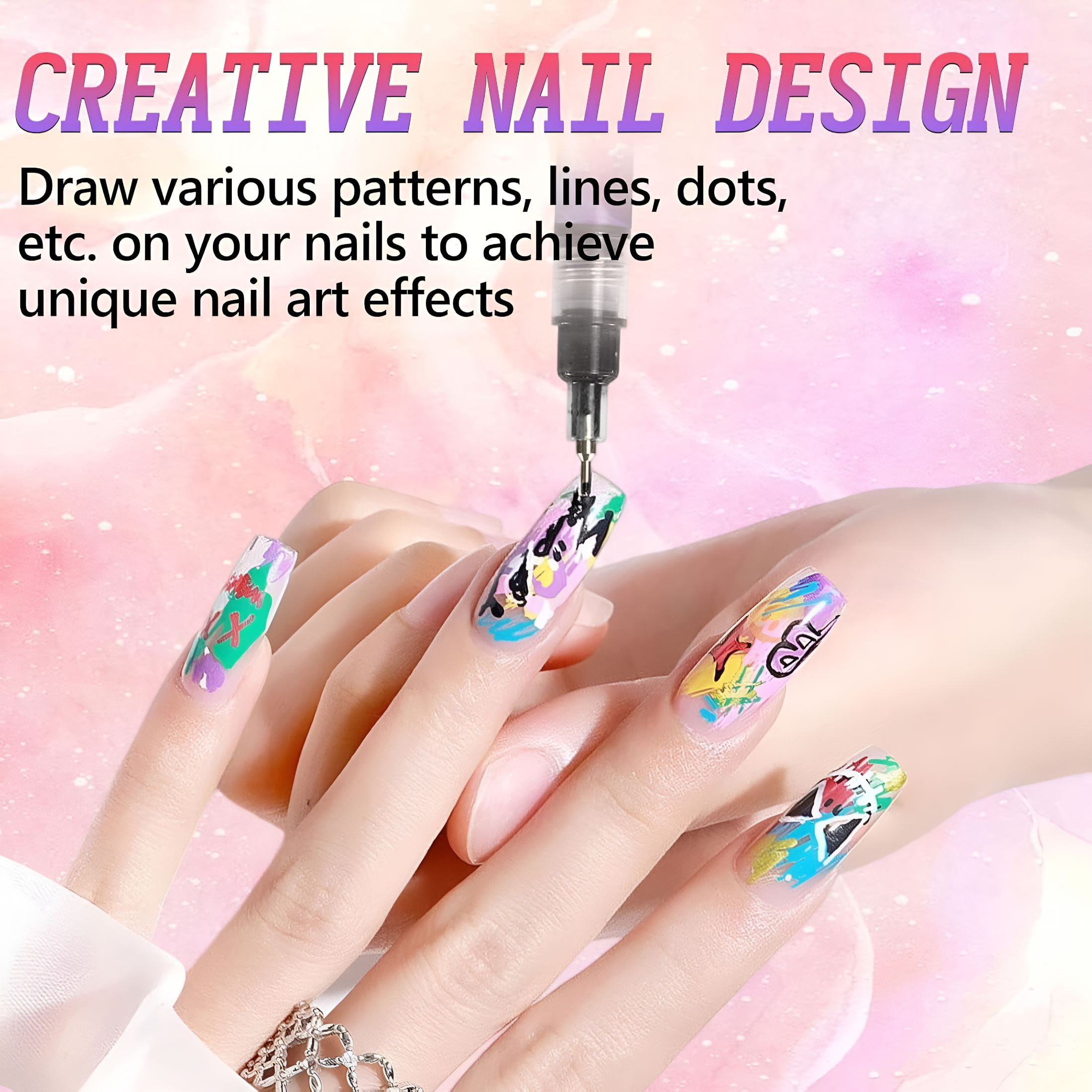 RAGUPEL 12 Colors Nail Art Pens Set,Nail Art Markers for Gel Nails,Nail Point Graffiti Dotting Pen Drawing Painting Liner Brush for Dotting Drawing Painting Point Liner Diy(2 Pack)