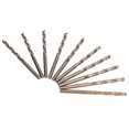 thumbnail image 2 of Juego de 10 brocas helicoidales de acero de alta velocidad de 40 mm con vástago recto totalmente rectificado para taladrar metal, madera, acero y plástico., 2 of 14