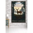thumbnail image 3 of North Carolina, Deer and Sunrise (36x54 Giclee Gallery Art Print, Vivid Textured Wall Decor), 3 of 3