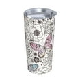 thumbnail image 2 of Kll Vintage Butterflies Stainless Steel Vacuum Insulated Coffee Cup 20 Oz Insulated Travel Mug Water Cup With Leak-Proof Straw Lid & Flip Lid,1 Metal Straws,1 Cleaning Brush, 2 of 8