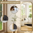 thumbnail image 7 of BEAUTYPEAK 27"x71" Rounded Top Full Length Mirror Floor Mirror,Gold, 7 of 7