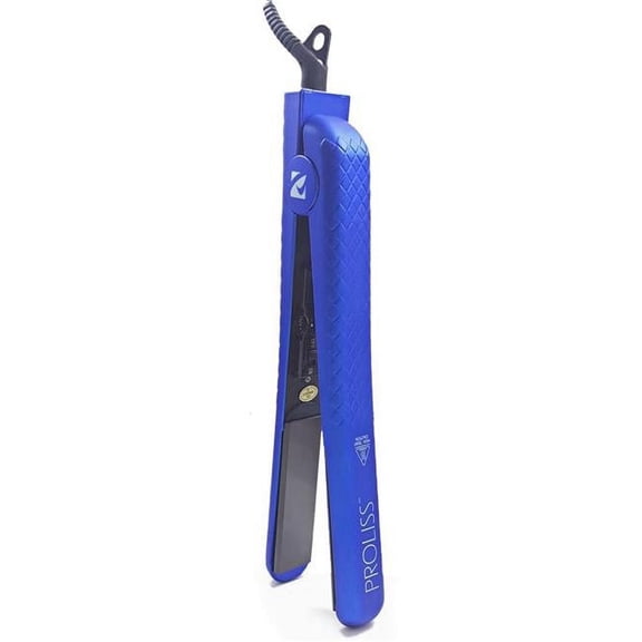 Proliss  Infusion 1' Single Pass 100% Solid Ceramic Flat Iron - Diamond Collection - Metallic Blue