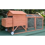Chicken Coop Backyard Hen House for 4 to 6 Chickens with Nesting Box, 96(L) x 35(W) x 44(H), 96