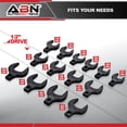 thumbnail image 2 of ABN Crows Foot 14pc Wrench Set Metric - Tight Offset Brake Line Wrenches, 2 of 2