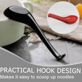 thumbnail image 6 of SomWiBe Asian Soup Spoon With Hook, Red and Black Long Handle Ramen Pho Spoon, Reusable Kitchen Spoon, 1 Pack, 6.3in, 6 of 9