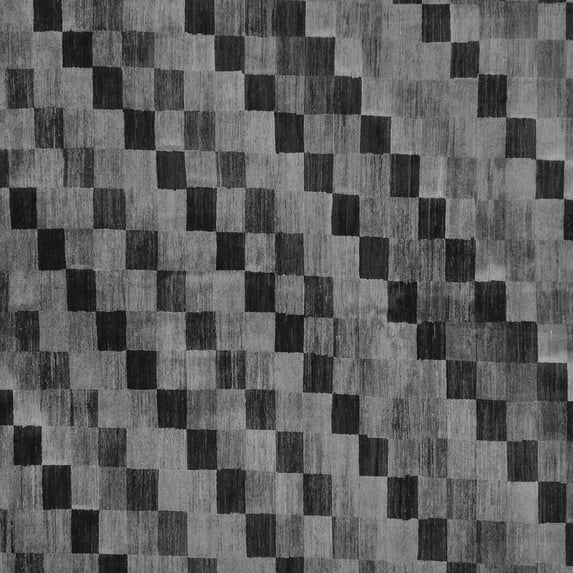 Ahgly Company Indoor Square Oriental Gray Modern Area Rugs, 6' Square