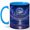 Blue, variant on Dream Beyond Horizon 11oz Ceramic Mug, Moon Ocean Night Design