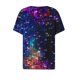 thumbnail image 3 of Fiudx Ofertas de La Semana Blusa de Manga Corta Estampada a La Moda para Mujer, Blusas Informales con Cuello Redondo, 3 of 4