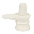 thumbnail image 2 of IBA Indianbeautifulart Stone Shivling Statue God Shiva Linga Idol White Color Statue for Meditation Puja Room Religious god Idols Shiva Lingam- Medium 4" x 3.5"Inches, 2 of 6