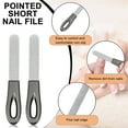 thumbnail image 3 of Pcs Stainless Steel Nail Files Non Slip Handle Grit Diamond Fingernail File Metal Nail File Emery Boards for Natural Nails, 3 of 5
