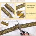 thumbnail image 4 of 2 Rolls 7.6 Yards 1.3inch Fabric Embroidered Trim Vintage Jacquard Ribbon Floral Sewing Woven for Sewing Crafts Making Yellow Material Polyester, 4 of 6